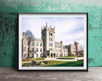 NORTHERN ILLINOIS UNIVERSITY Photography Print - Original Unframed Wall Art Print - Castle Building, Dekalb, Illinois