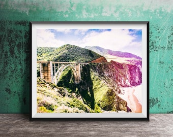 Big Sur Bridge Landscape Photography Print - Unframed Wall Art Print - Decorative Wall Art - Pacific Coast Highway Coastline, Cliffs, Art