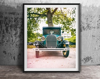 Antique Ford Car, Automobile Photography Print - Original Unframed Wall Art Print - Vintage Car Photo Print - Modern Photography Decor