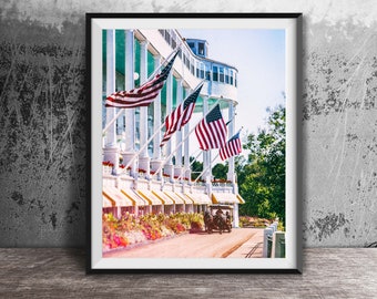 Grand Hotel, Mackinac Island Photography Print - Original Unframed Wall Art - Beautiful Building, Michigan Hotel Photography