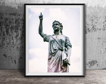 Beautiful Sculpture, Modern Photography Print - Unframed Wall Art Print - Original Photo Print - Strong Woman, Studious, Scholar