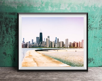 Chicago Photography Art Print - Original Unframed Wall Art Print - City Photo Print - Downtown Chicago Skyline