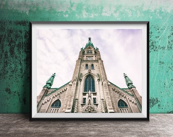 St Alphonsus Church, CHICAGO Photography Print - Original Unframed Wall Art Print - Lakeview, Chicago CHURCH Building Photography