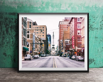 INDIANAPOLIS Photography Print - Original Unframed Wall Art, DOWNTOWN INDIANAPOLIS, Indiana Photography