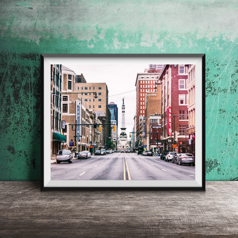 INDIANAPOLIS Photography Print Original Unframed Wall Art, DOWNTOWN INDIANAPOLIS, Indiana Photography image 1