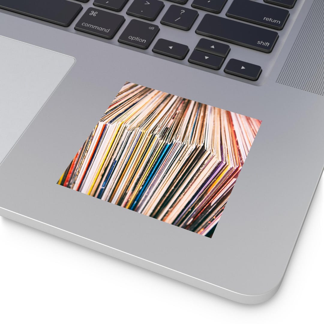 Vinyl Records Sticker Square Vinyl Sticker | Record Collection ...