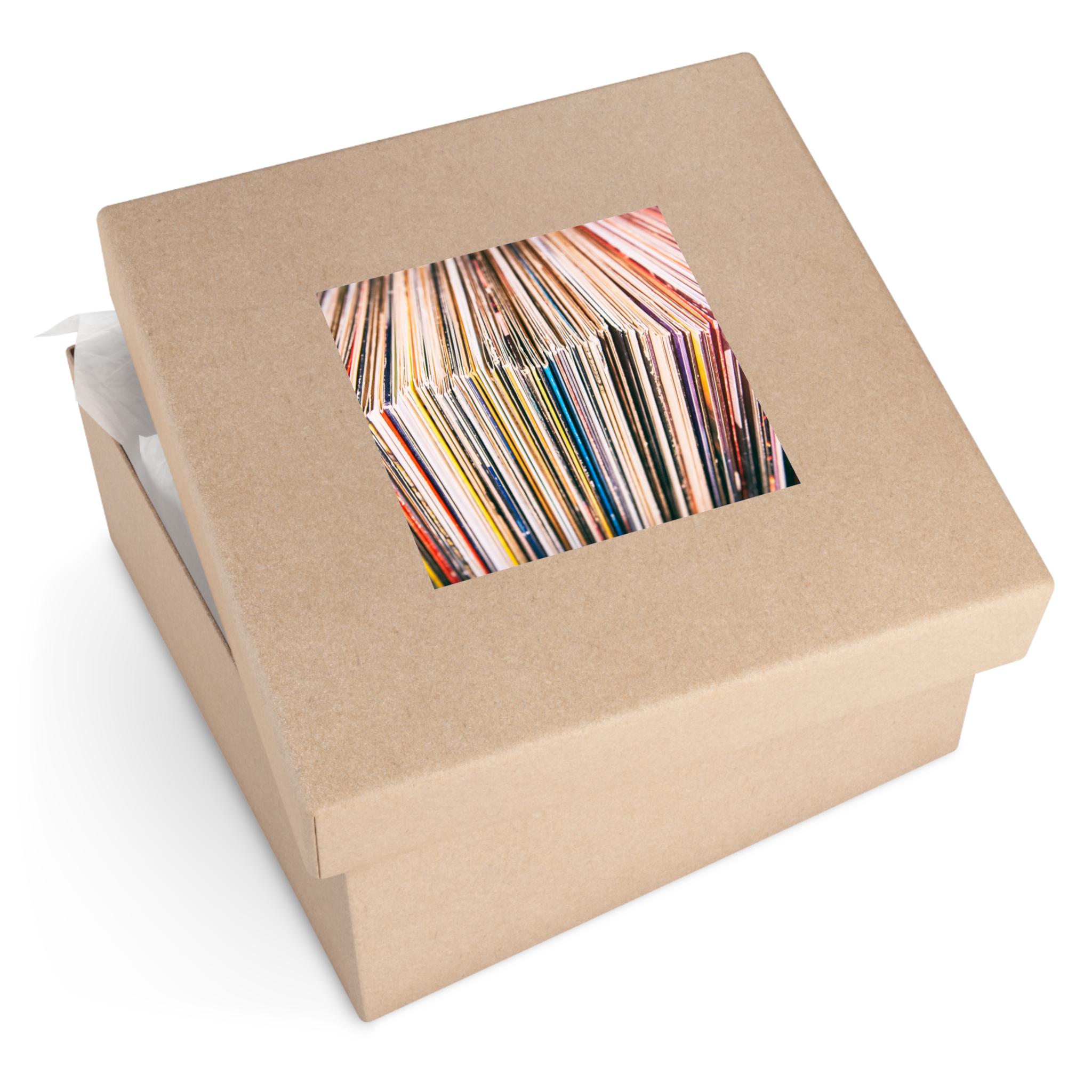 Square Record Vinyl Records Sticker Square Vinyl Sticker | Record Collection ...