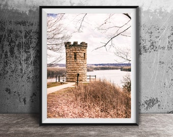 DUBUQUE, IOWA Photography Print - Unframed Wall Art Print - Travel Adventure Photograph - Mines of Spain Park, Mississippi River