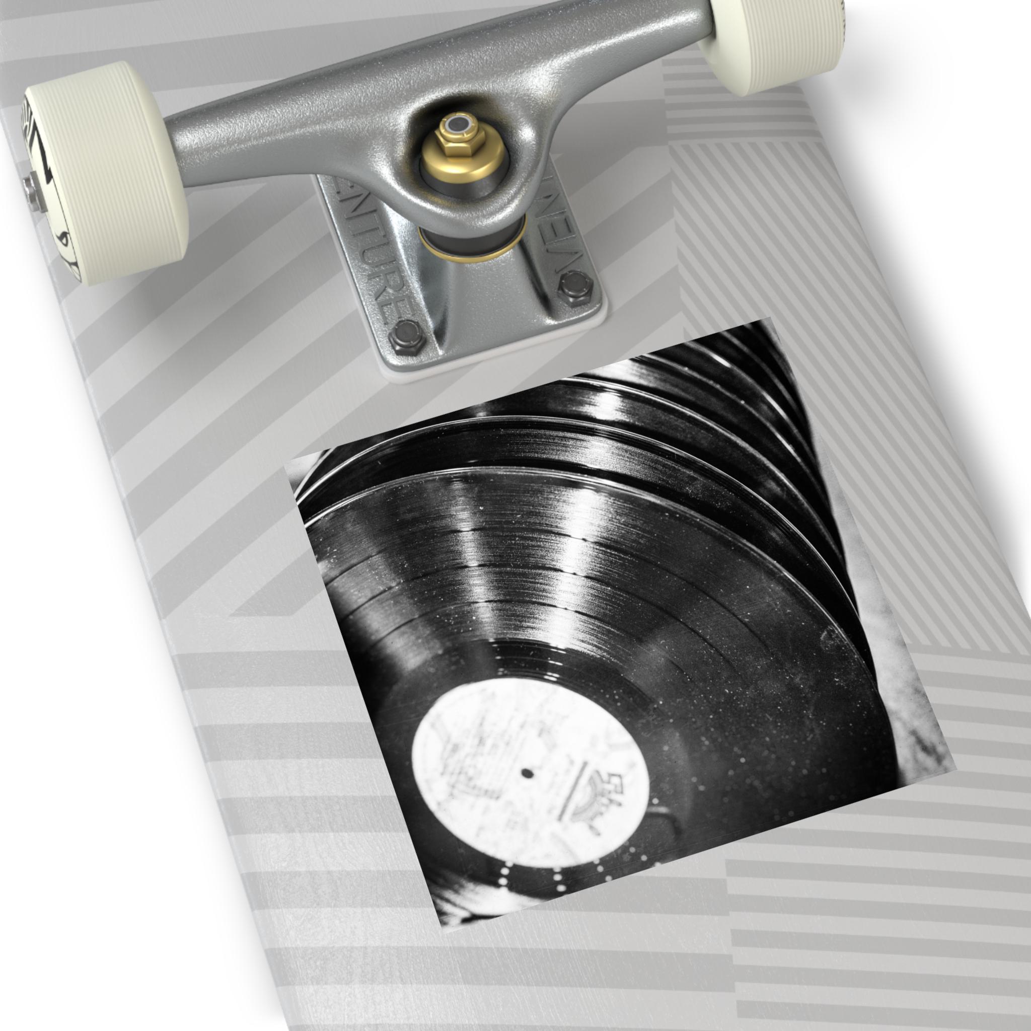 Square Record Vintage Vinyl Records Square Sticker | Retro Music Record Sleeve Art - Etsy