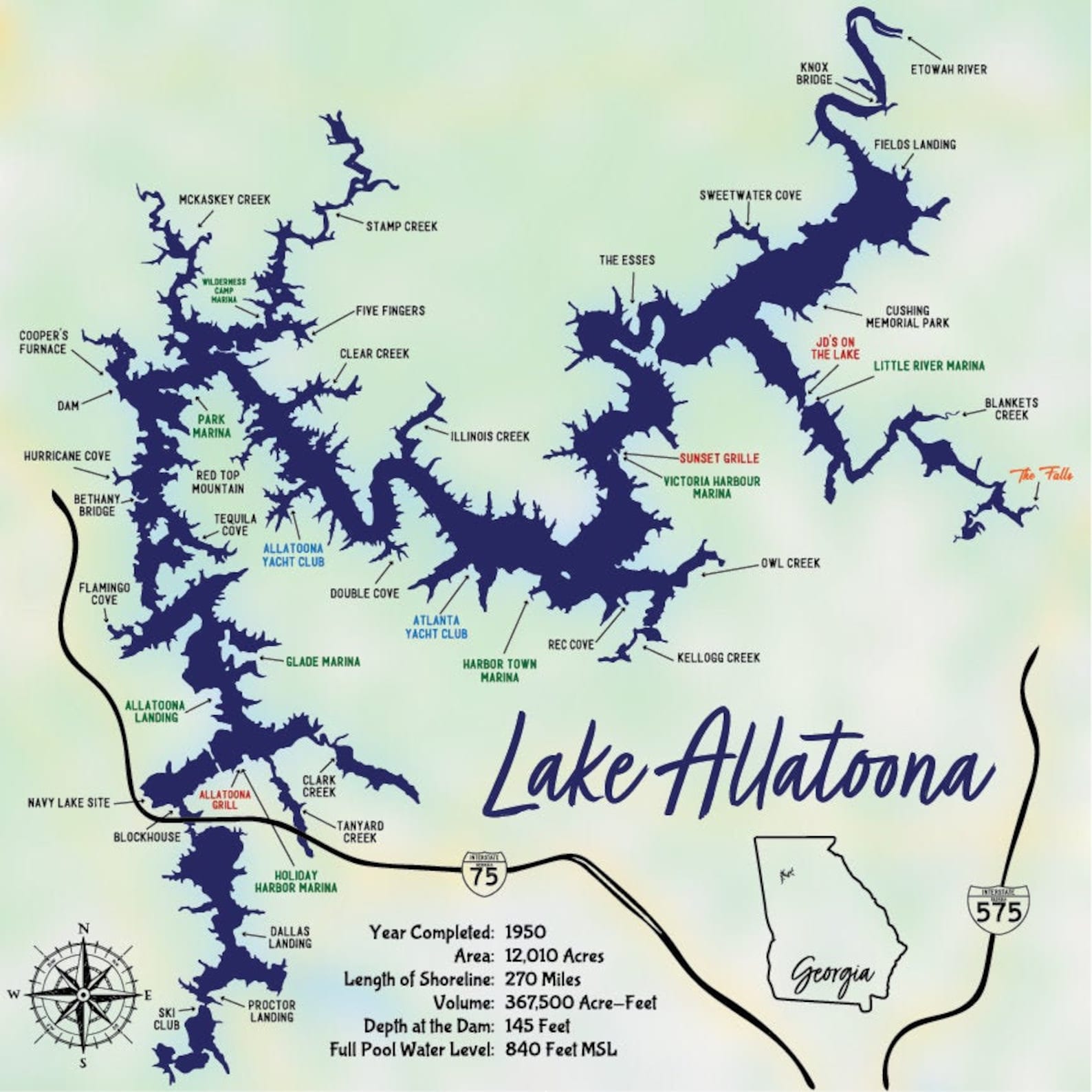 Explore Lake Allatoona: A Comprehensive Guide to Its Geography 