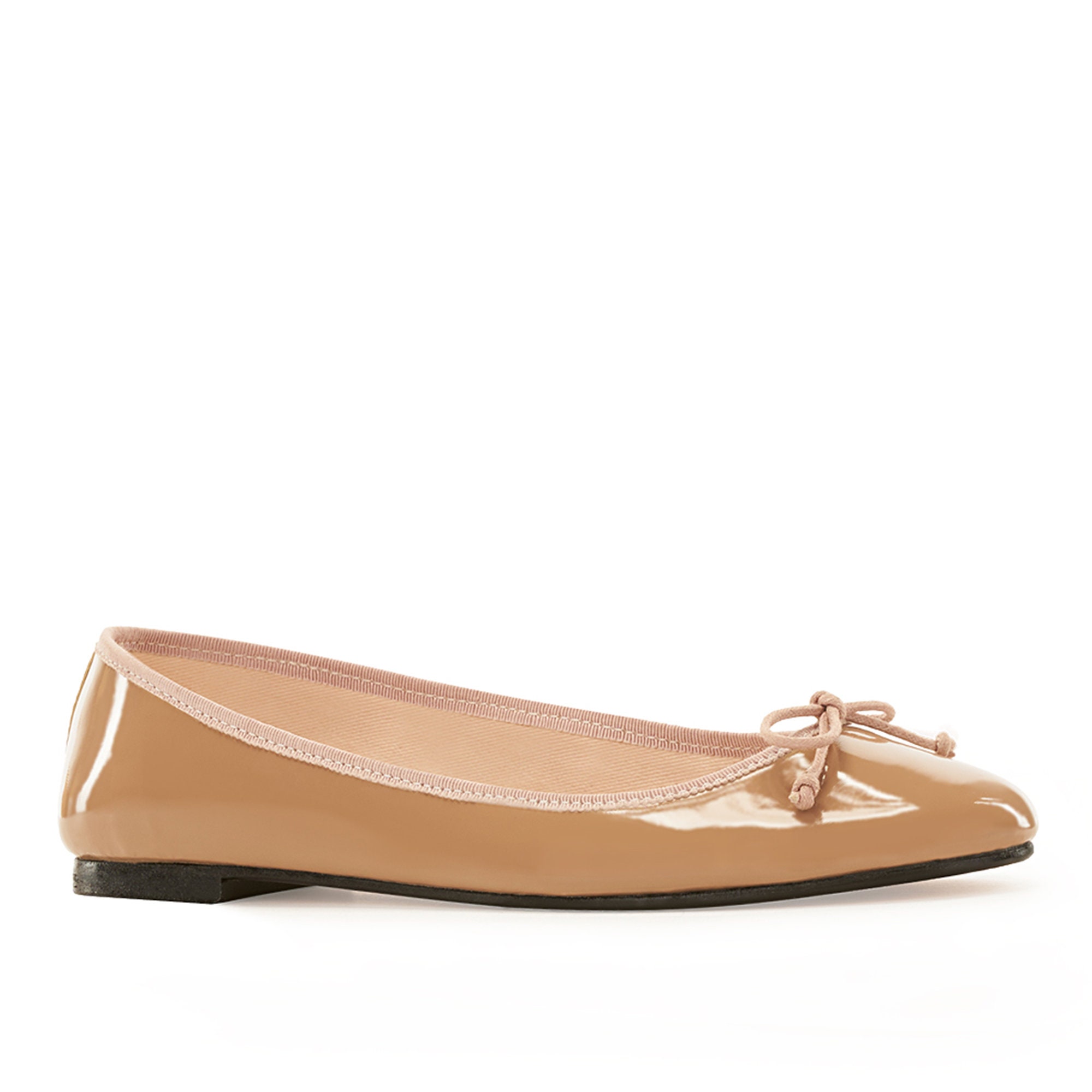patent leather beige flats