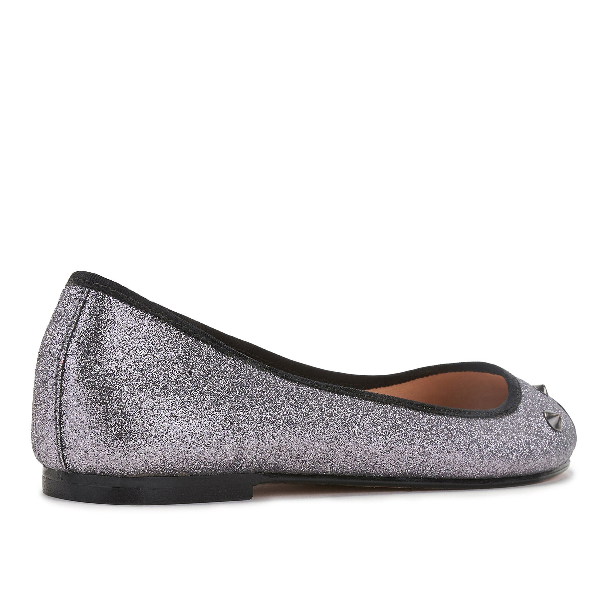 silver sparkle ballet flats