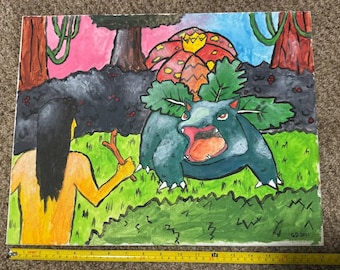 Wild Venasaur - 18" x 14" Original Painting
