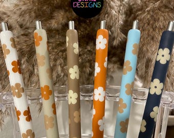 Matte Daisy Print Pens| Boho Rainbow| Papermate Inkjoy Gel Pen 0.5