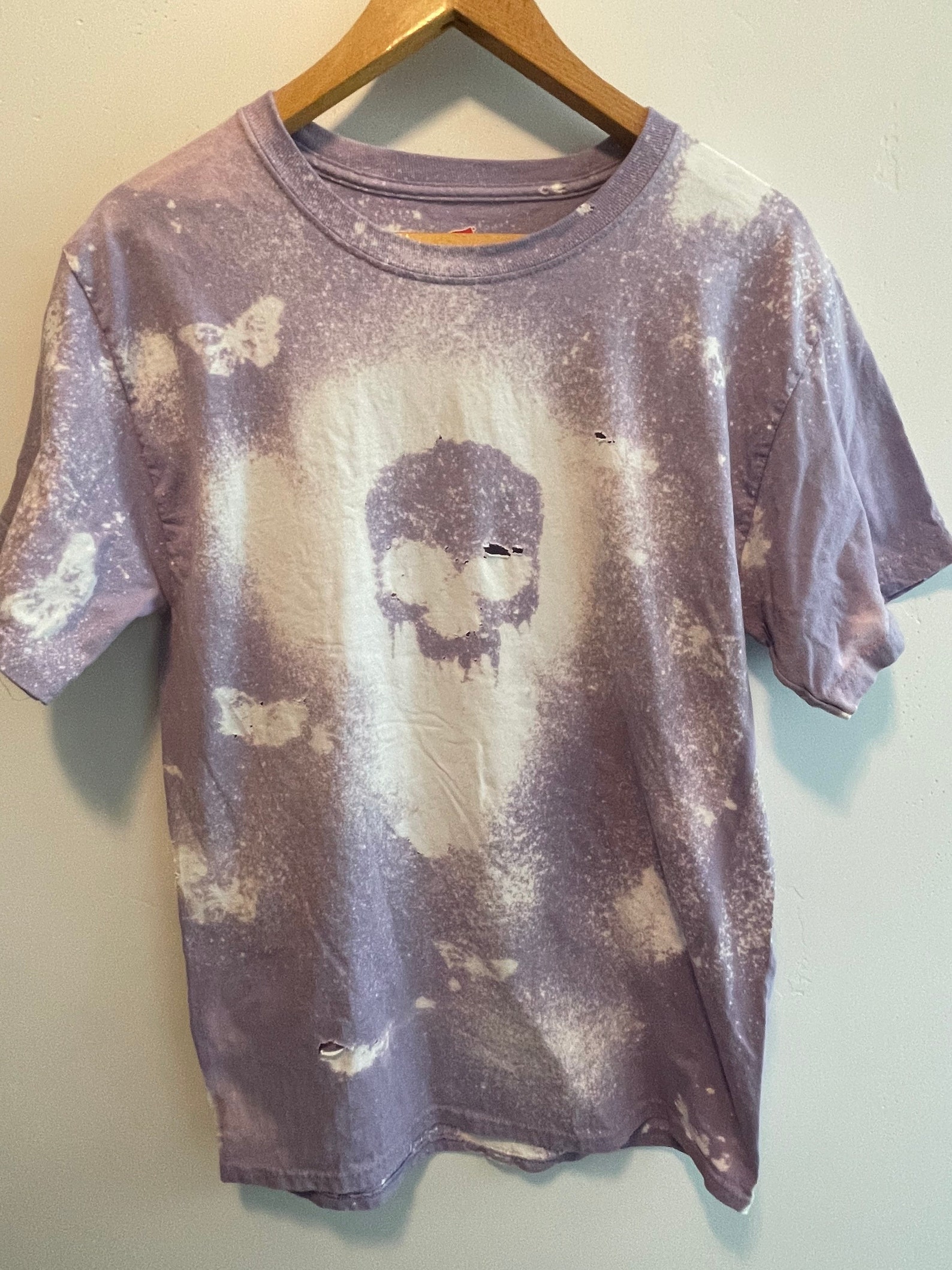 distressed tie dye shirt