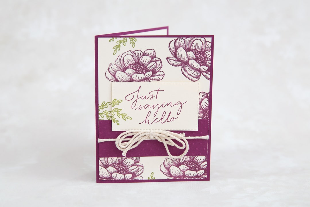 Just Saying Hello Greeting Card - Etsy