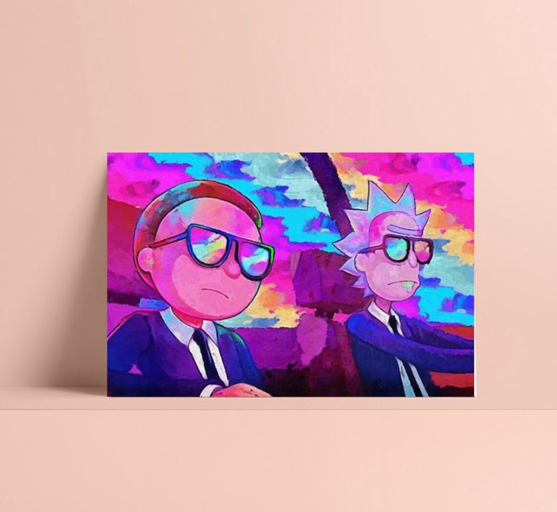 Rick And Morty Poster Unframe Poster Canvas Poster Etsy