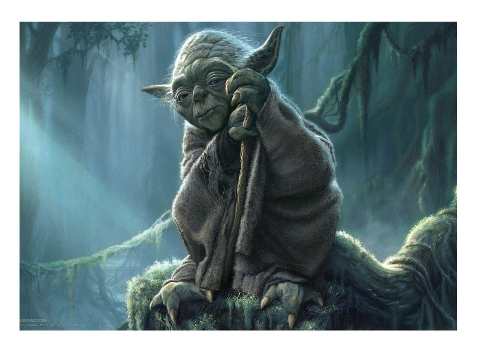 Yoda Star Wars Movie Poster Unframe Poster Canvas Poster Etsy