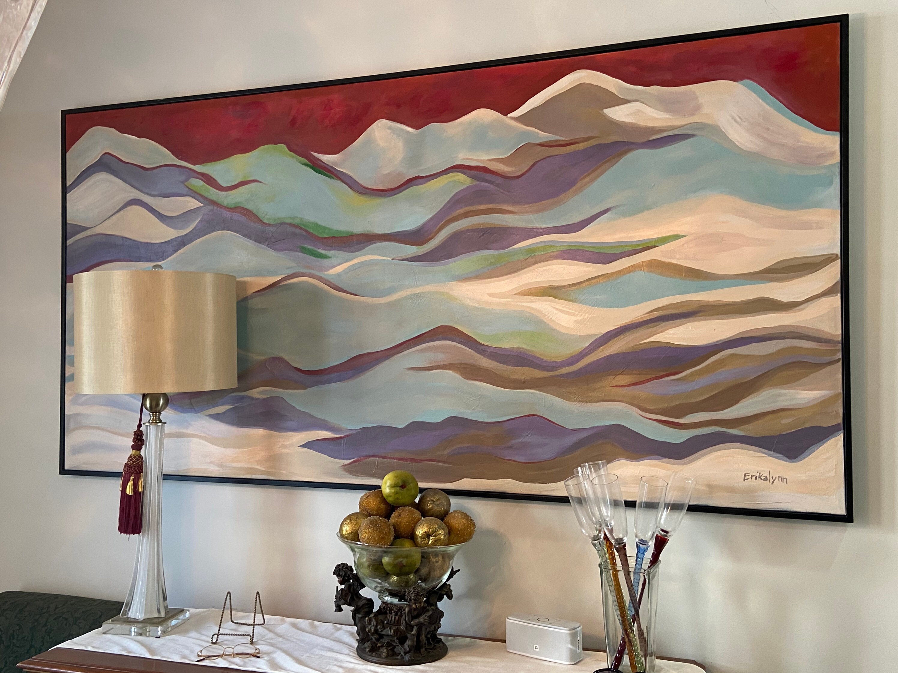 SOLD Mountains Abstract Mountains Painting Abstract Art Etsy