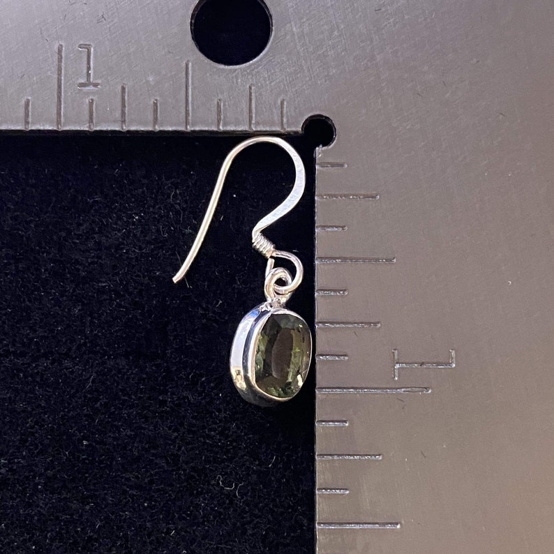 Moldavite Dangle Earrings Moldavite Earrings 23 Genuine Czech Astronomy Gift Genuine Moldavite Earrings Silver Earrings Real Moldavite