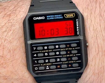 old watch with calculator
