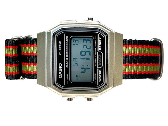 Black Casio World Time Watch with Color Screen Mod (Pick your colors) –  rswatchworks