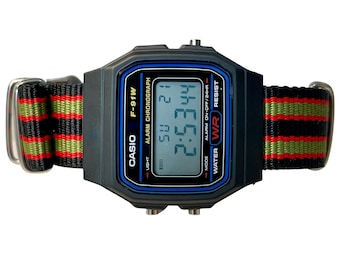 Custom Black Casio Watch on Bond Strap