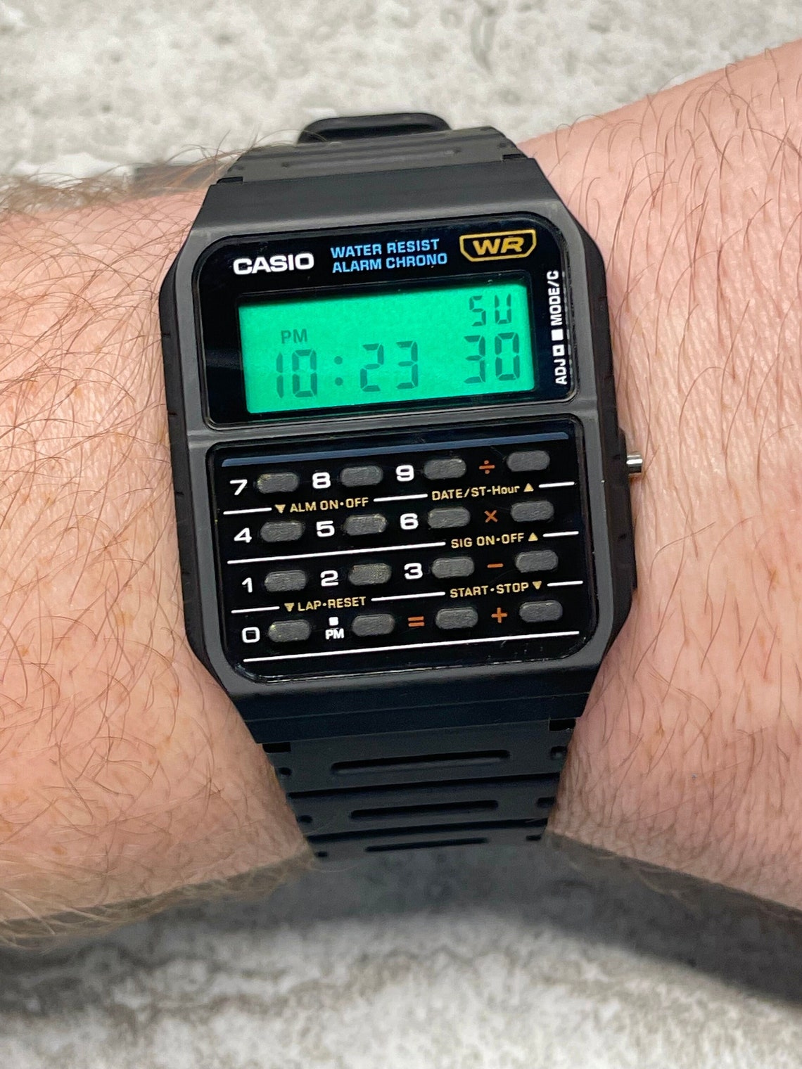 Custom Casio Calculator Watch Green Color Screen Mod Etsy