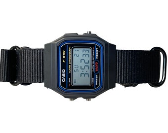 Custom Black Casio Watch on Black Strap w/ black hardware