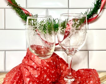 Customized Etched Glass | wine glasses | ornaments | water bottles | candles
