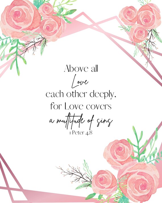 Bible verse pink rose prints Etsy