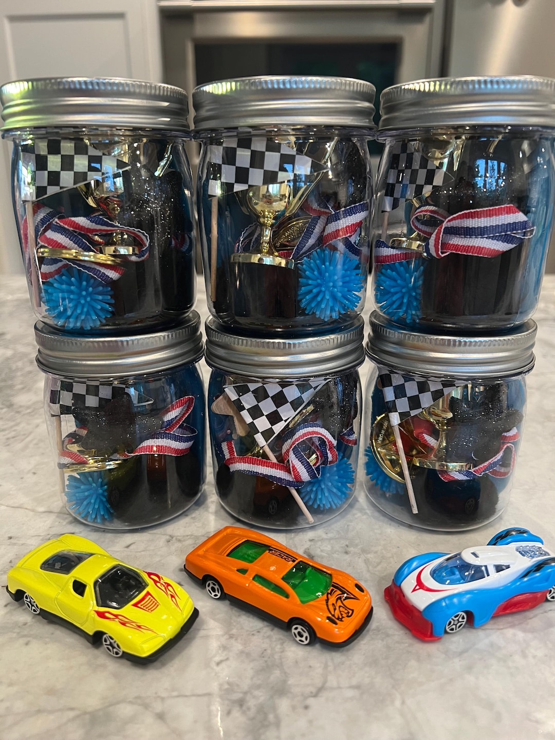 Hot Wheels Party Favors, Racecar Birthday, Hot Wheels Playdough Party Favors, Play Dough Party