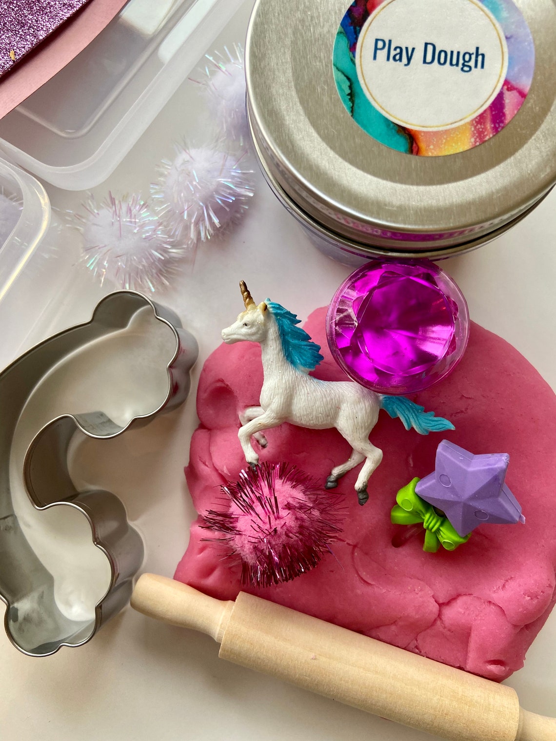 Unicorn Play Dough Kit Unicorn Playdough Kit Unicorn Etsy India