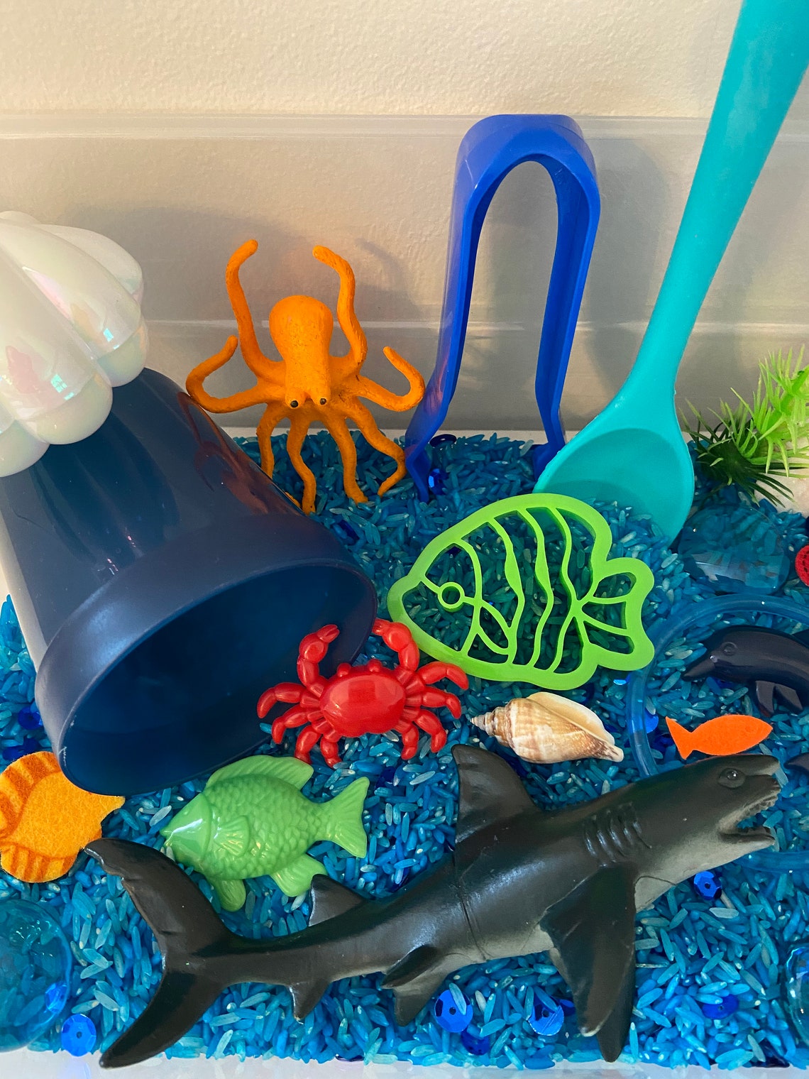 Under the sea sensory bin Ocean sensory bin Ocean play Etsy