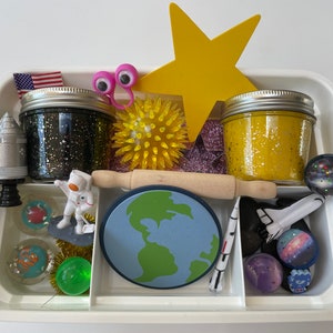 Space Play Dough Kit, Space Playdough Kit, Space Sensory Box, Space Playdough Box, Kids Birthday Gift, Space Pretend Play, STEM