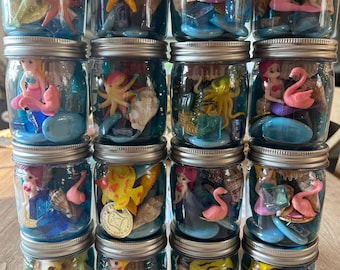 Ocean Playdough party favors, mermaid Playdough party favors, under the sea party favors, sharks party favors, Playdough party favor jars
