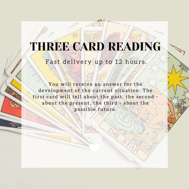 Three Card Tarot Reading 12 Hour Delivery Intuitive Tarot Etsy