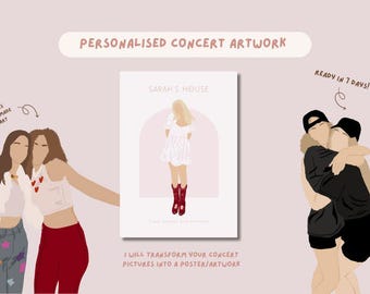 Custom Concert Poster | Personalized Artwork from Your Concert Photos | Digital Download