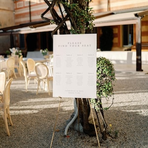 Tableau mariage matrimonio in forex - Tableau in forex per matrimonio - Segnaletica per ricevimento di nozze - Tableau invitati matrimonio