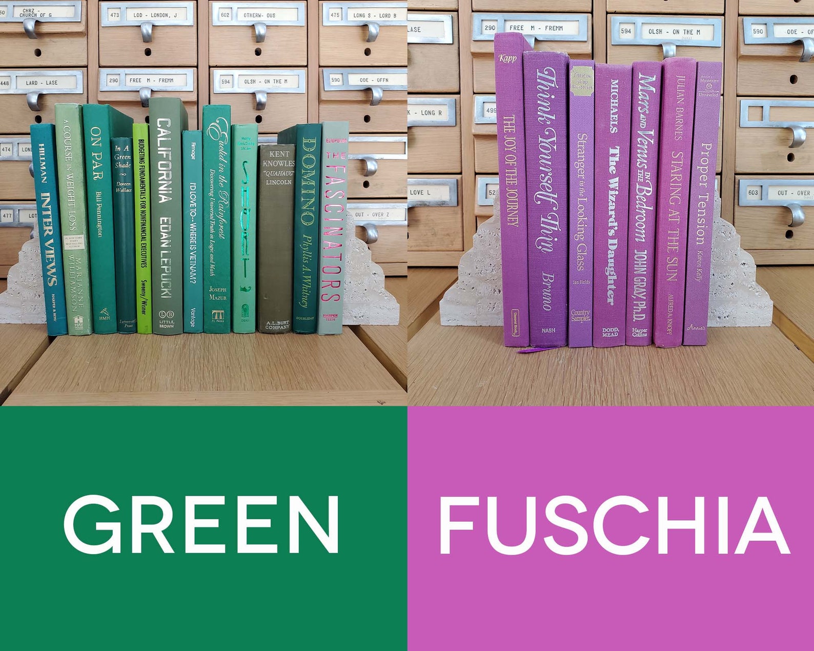 Colorful Decorative Books by the Half Foot Designer Decor Etsy