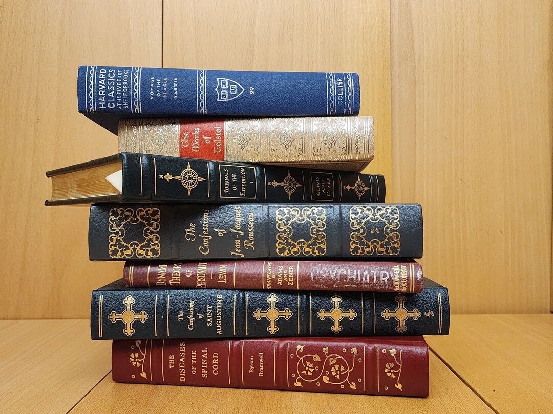Vintage Book Set Historical Book Collection Design Décor Etsy