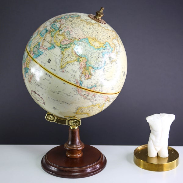 Vintage Globe, Replogle 9 Inch Terrestrial Globe | Raised Relief | World Globe Map