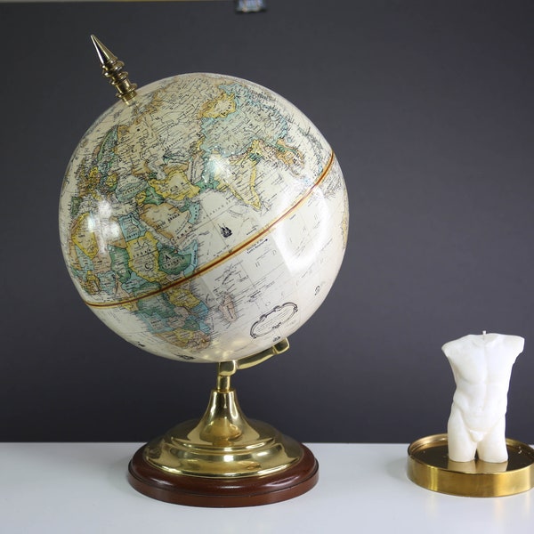 Vintage Globe, Replogle 9 Inch Terrestrial Globe | Raised Relief | World Globe Map