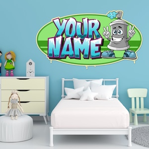 Graffiti Stickers, Wall Tattoo, Personalized Wall Stickers, Mural