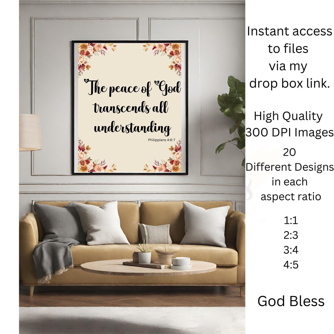 Christian Printable Wall Art Digital Poster Religious Home - Etsy