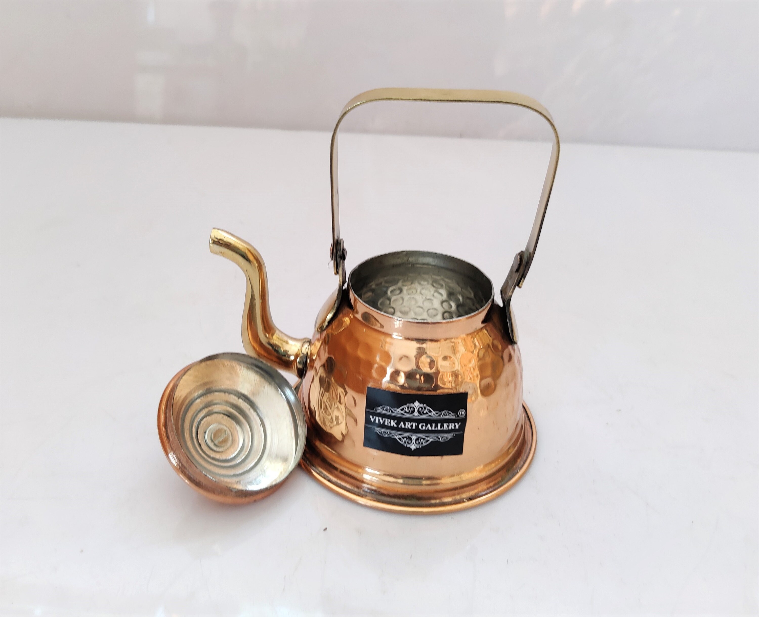 Indian Handmade Hammered Pure 100 Copper Tea Kettles 300 Ml Etsy New