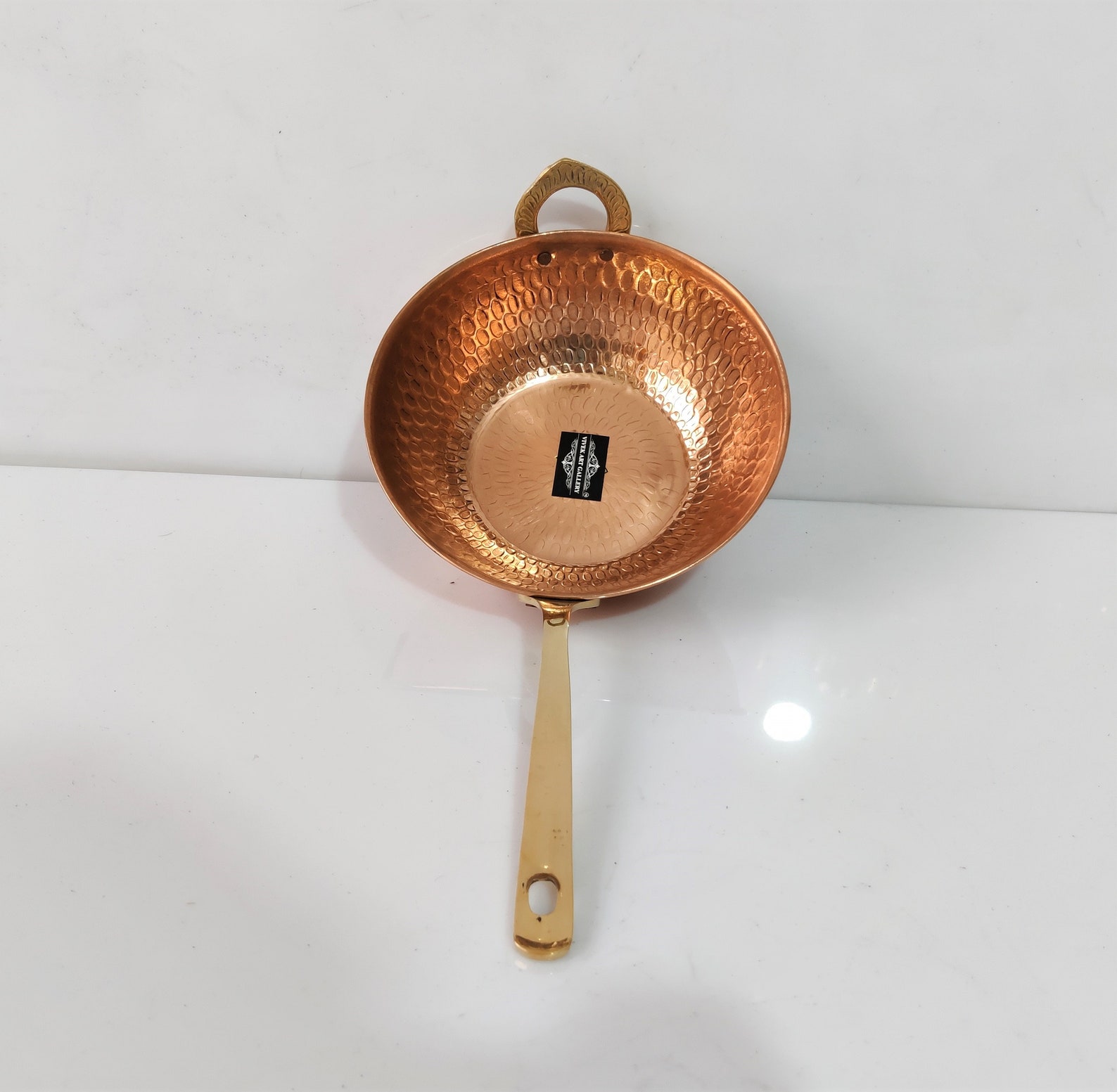 Handmade Hammered Pure 100 Copper Frying Pan Cooking Pan Etsy Ireland