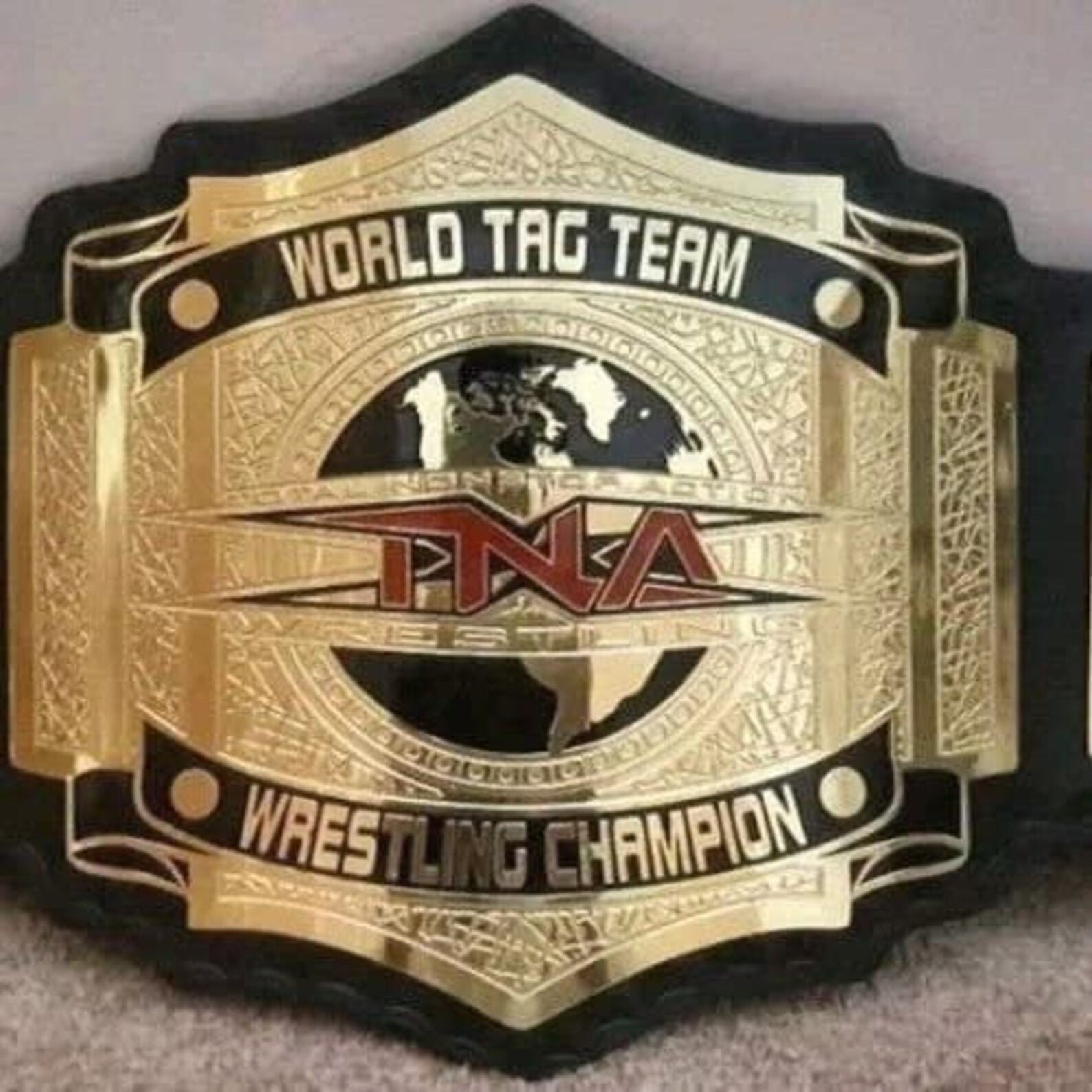 TNA Tag Team Championship Title Belt Real Leather/Musicalitem Etsy