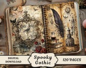 Gothic Junk Journal Kits, Junk Journal Kits, Vintage Horror, Junk Journal Supplies, Scrapbook Paper Kit, Gothic Ephemera, Digital Download