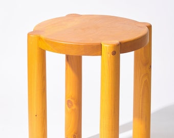 Mesa auxiliar Bonnet Wood (amarillo dorado) / Diseño escandinavo / Excelente para plantas y asientos